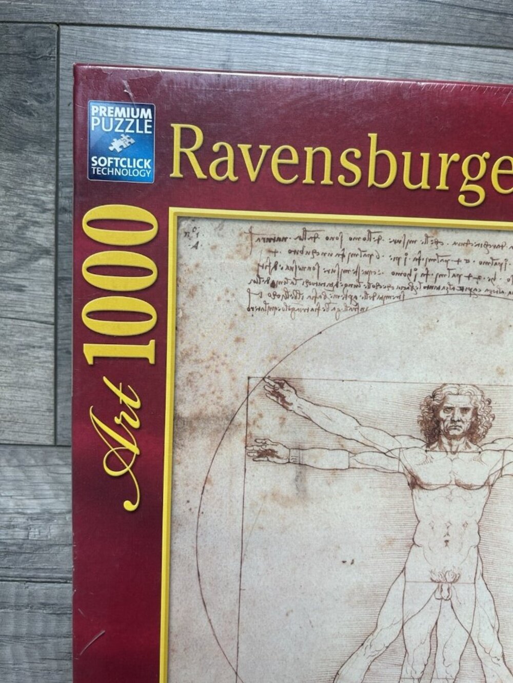 Ravensburger Leonardo da Vinci Vitruvian Man 1000PC Puzzle Softclick Technology - Picture 3 of 16